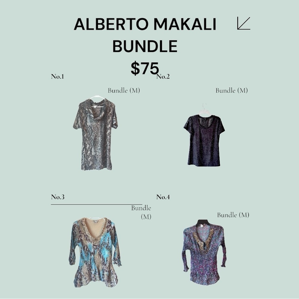 Alberto Makali Mixed Pattern Tops Bundle